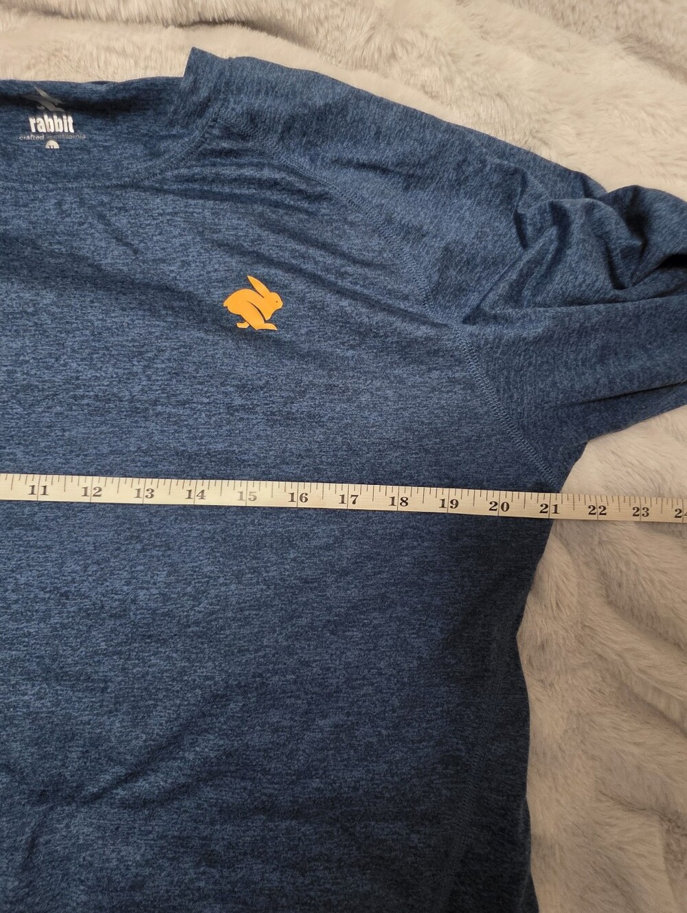 Rabbit Running Men’s EZ Tee Long Sleeve Blue Size XLarge - Picture 10 of 10